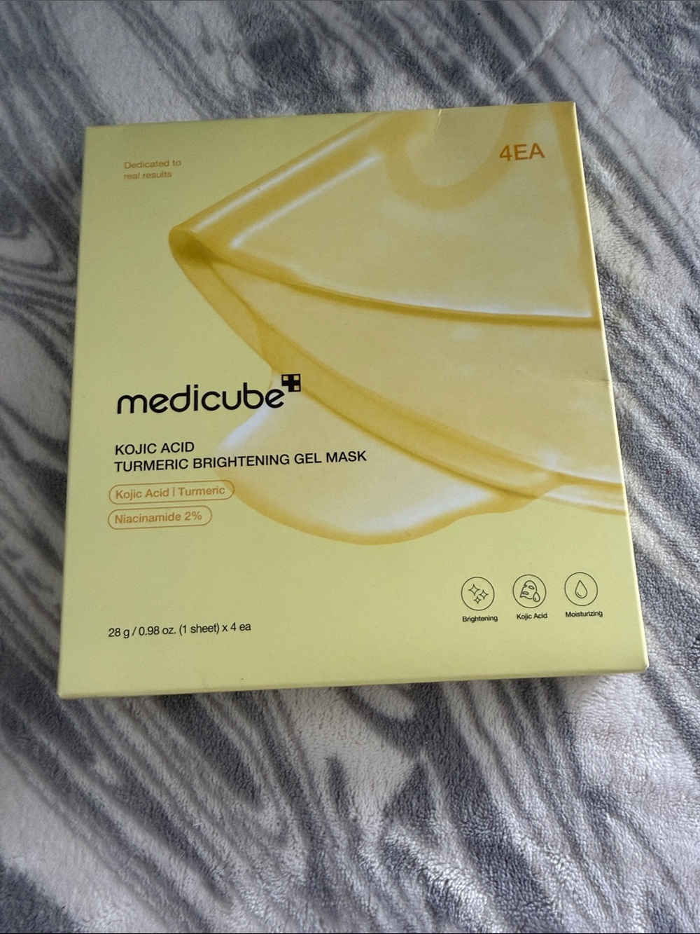 New Medicube Kojic Acid Turmeric Brightening Gel Mask - Yellow Packaging